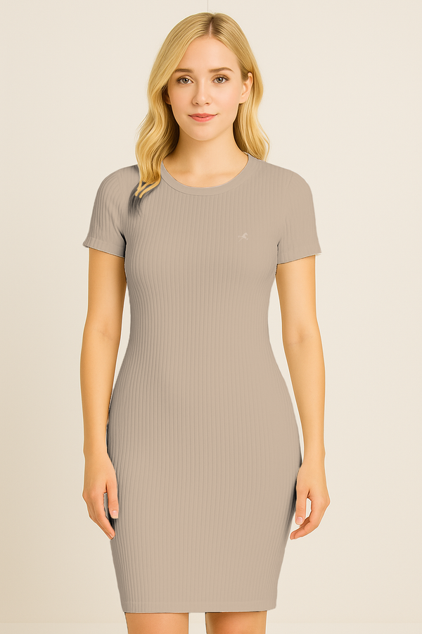 Vestido m/corta p/dama verde nub