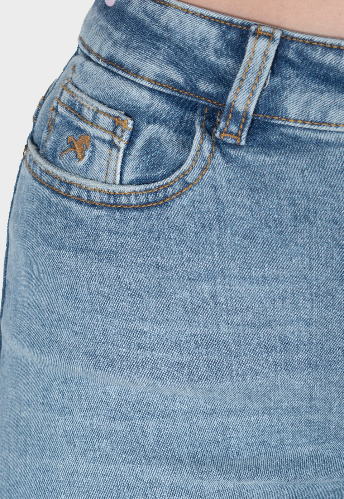 Pantalón jean culotte azul para mujer