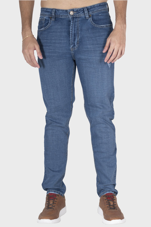 Pantalón jean slim man azul para hombre