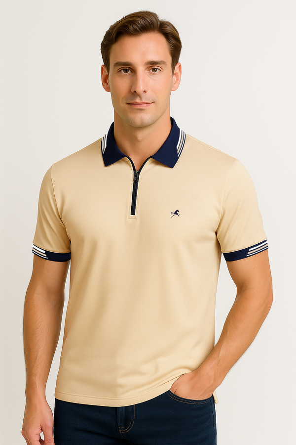 Polo beige para hombre