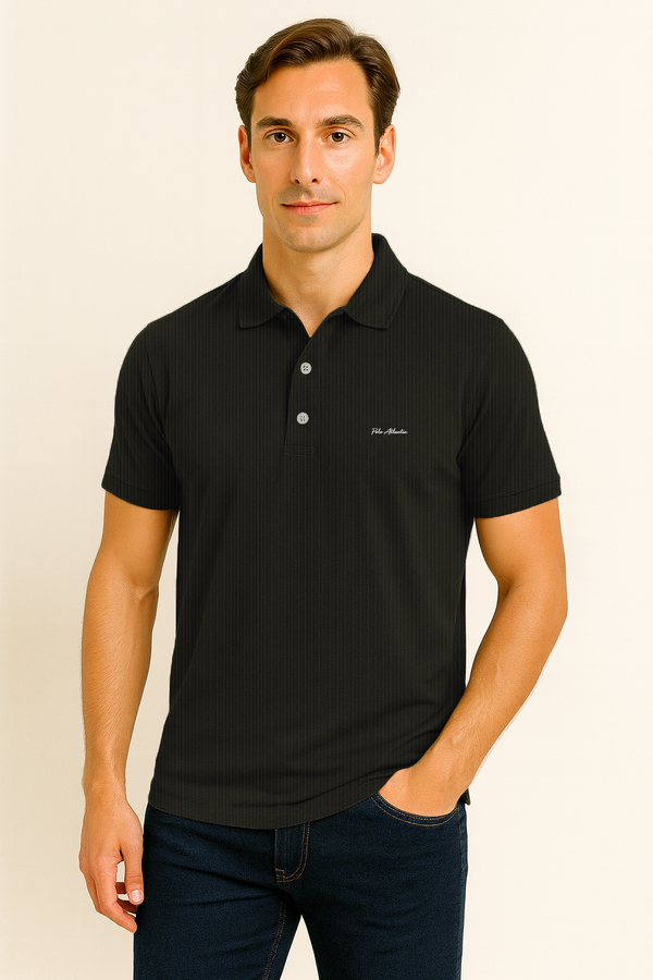 Polo verde militar para hombre