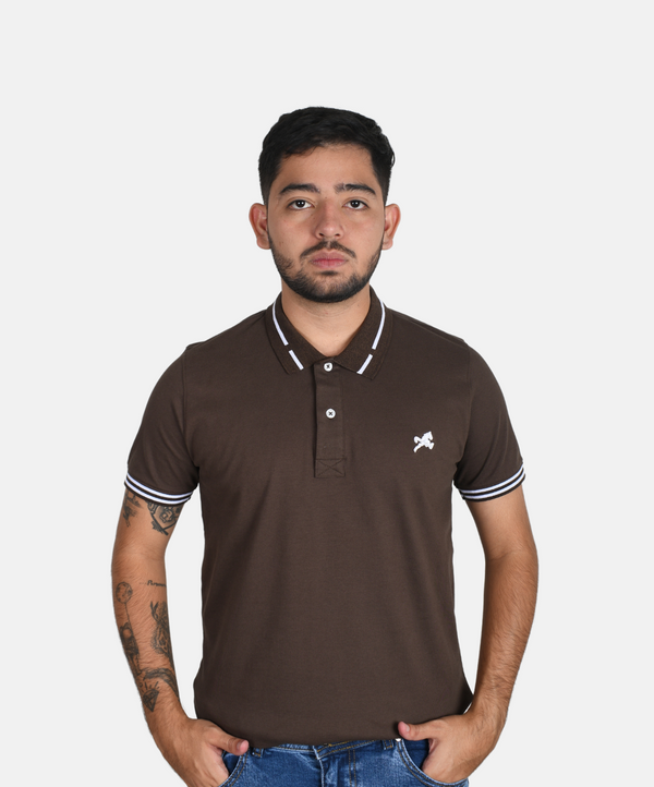 Polo jake cafe hombre