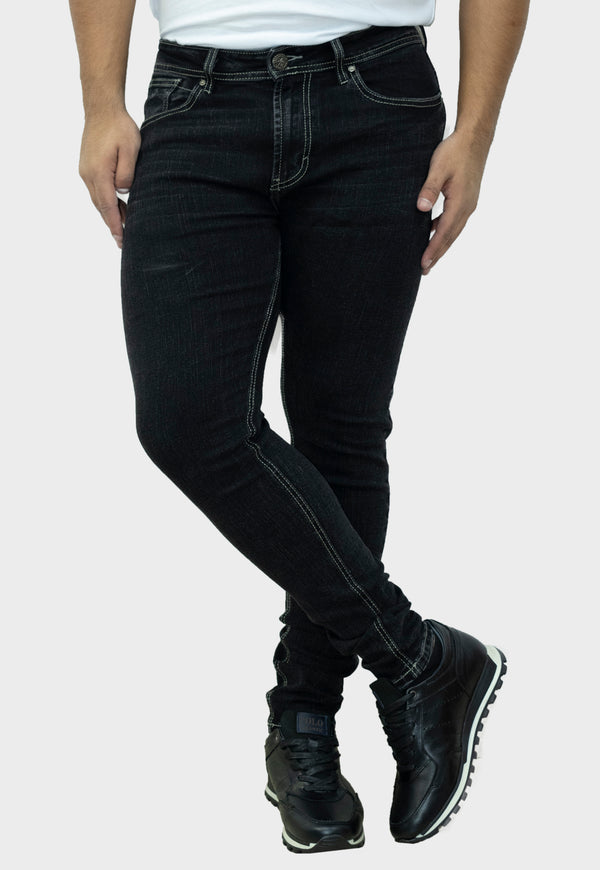 Pantalon Skinny man negro para hombre