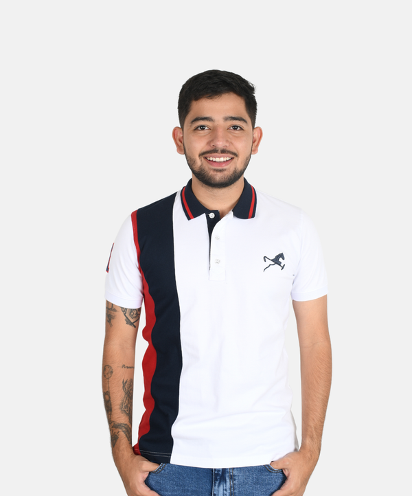 Polo studio one blanco hombre