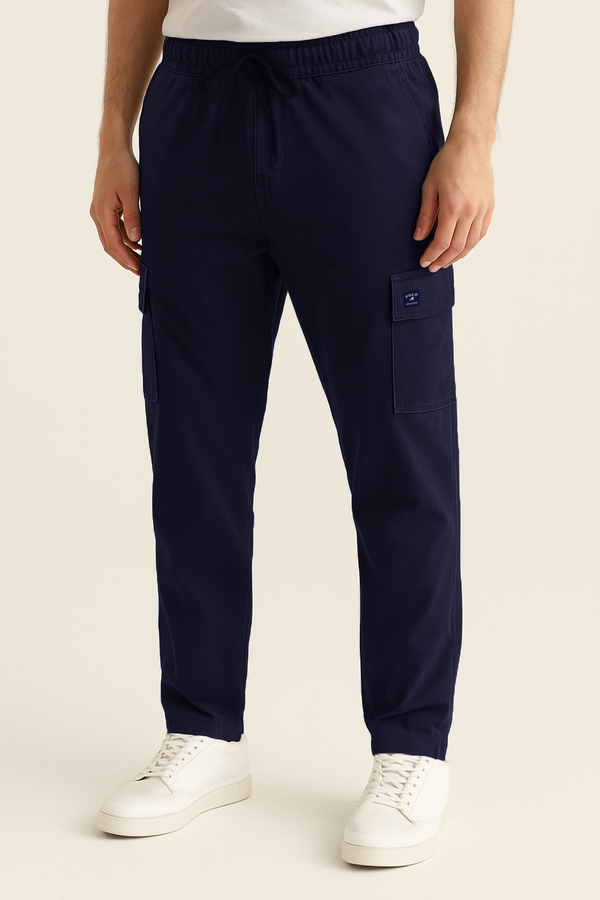 Pantalon jogger cargo p/hombre azul oscuro