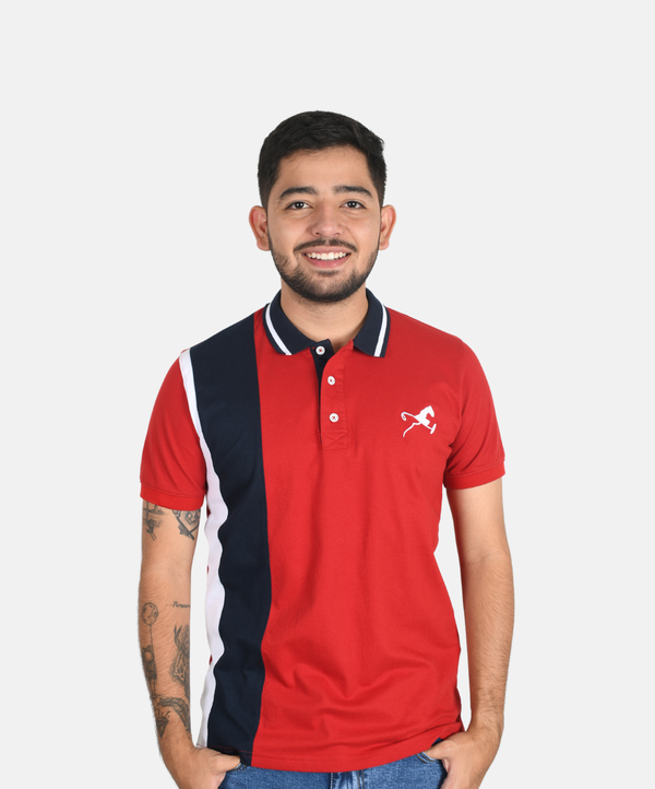 polo studio one rojo hombre