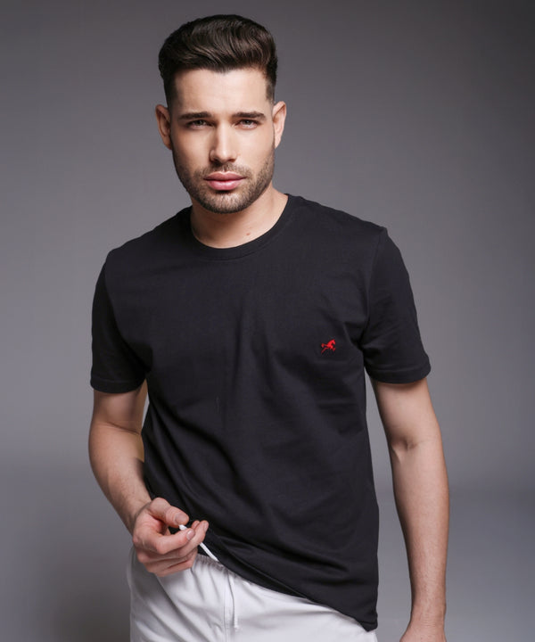Camiseta C/R Clasica II Negro para Hombre