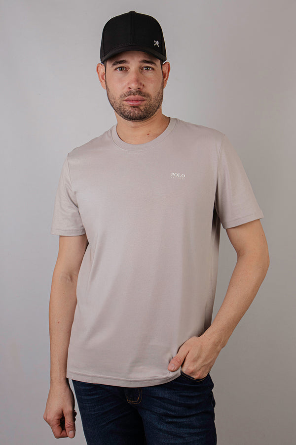Camiseta C/R apolo gris claro para hombre