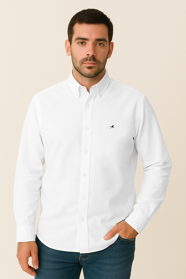 Camisa de vestir M/L carter blanco para hombre
