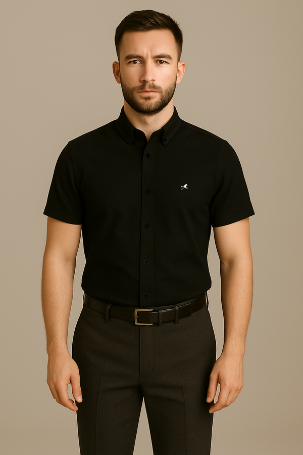 Camisa de Vestir M/C Dante Negro para hombre