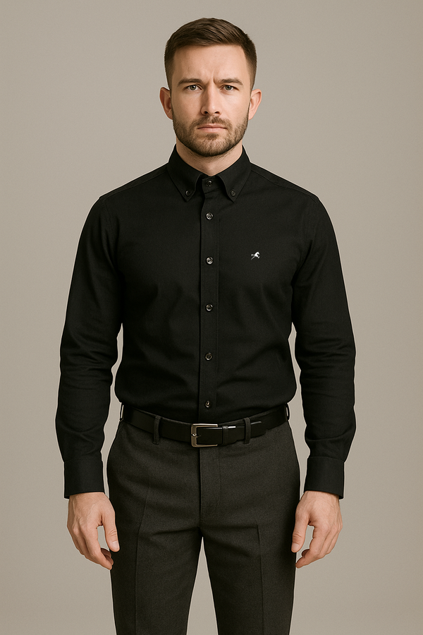 Camisa de Vestir M/L Eliot negro para hombre