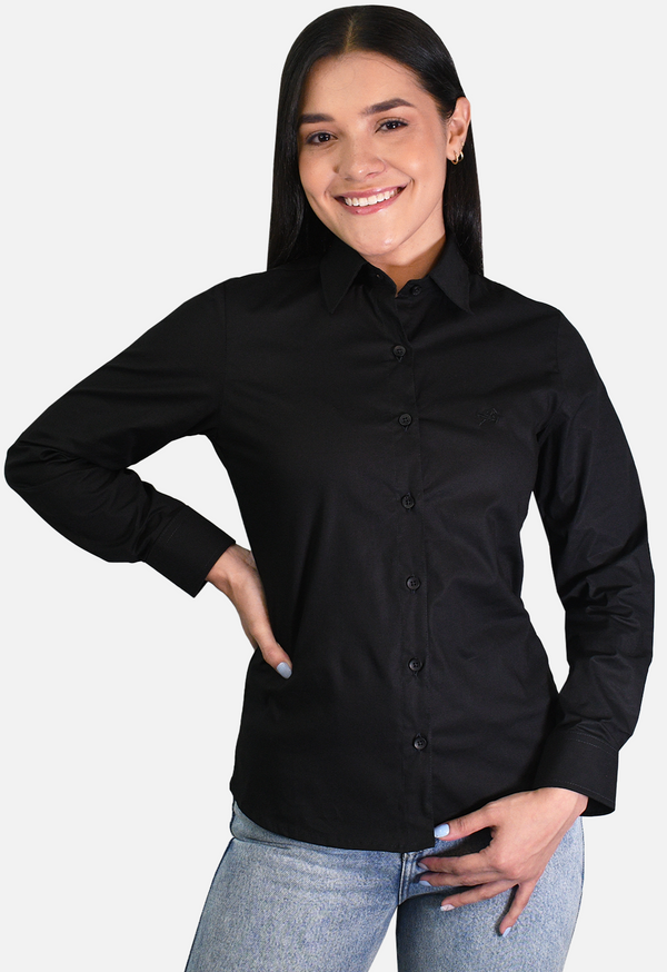 Camisa de vestir Rachell III M/L mujer negro