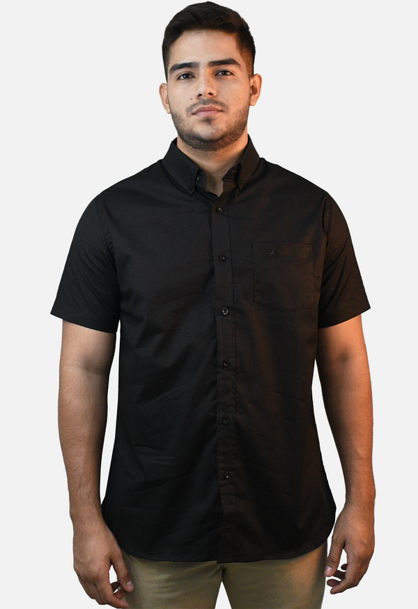 Camisa de vestir Low M/C negro para hombre