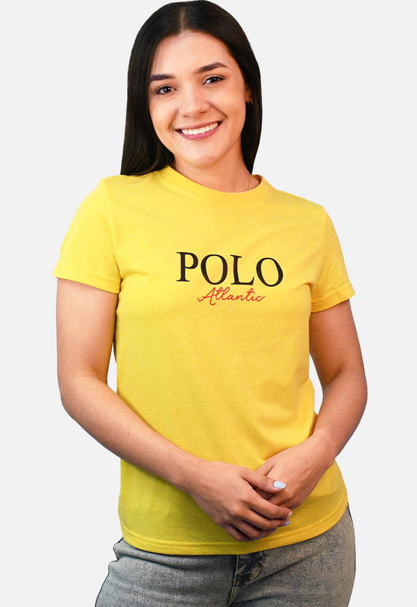 Camiseta C/R Lotus Amarillo para Mujer