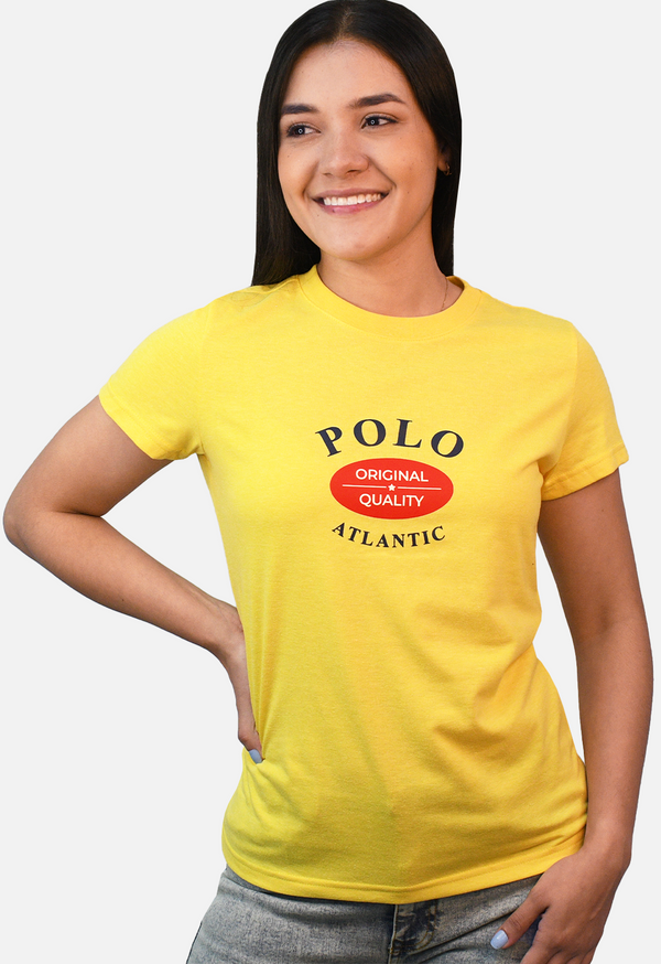 Camiseta C/R America Amarillo para Mujer