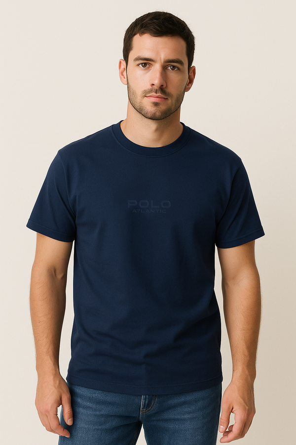 Camiseta C/R Justin III Navy para hombre