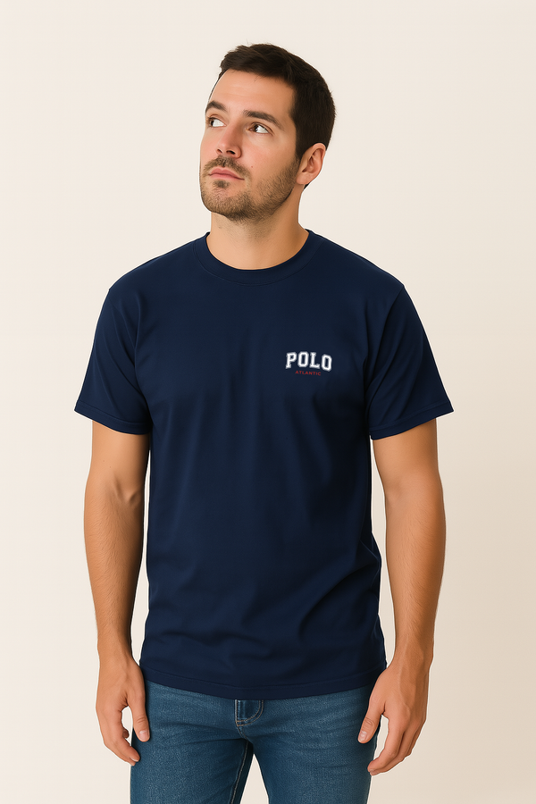 Camiseta C/R Varsity navy para hombre
