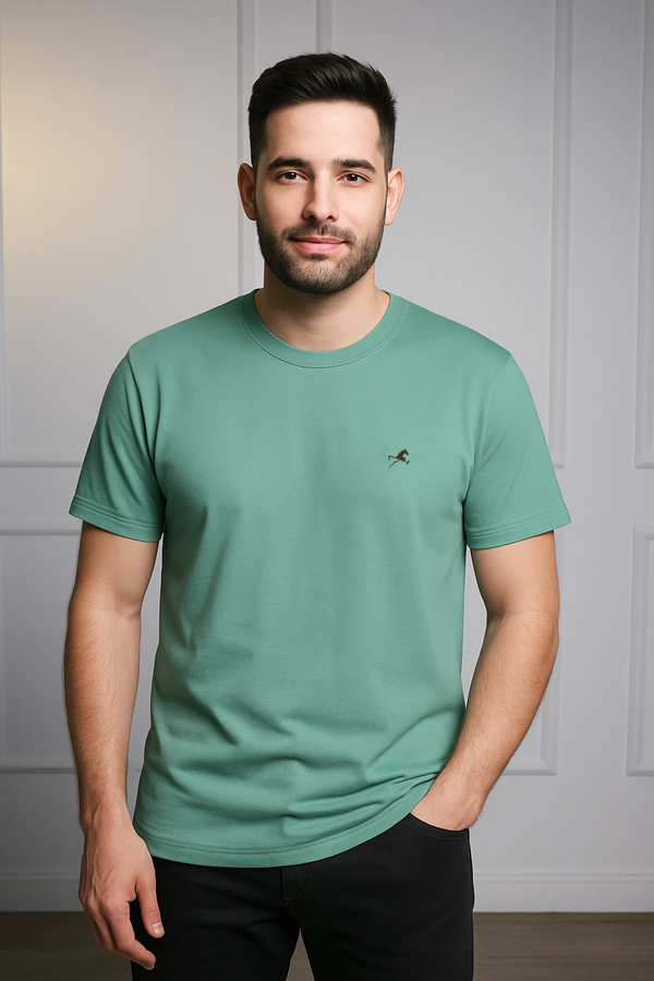 Camiseta C/R Clasica II Verde menta para Hombre