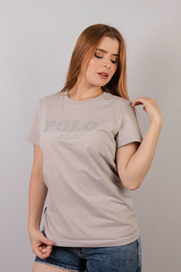Camiseta C/R Dynamic III gris claro para mujer