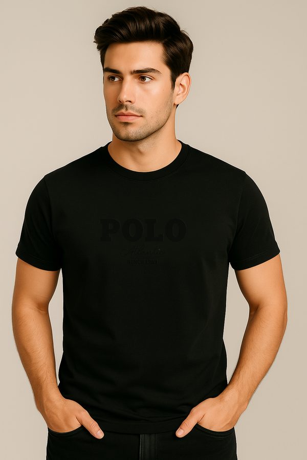 Camiseta c/r dynamic IV negra para hombre