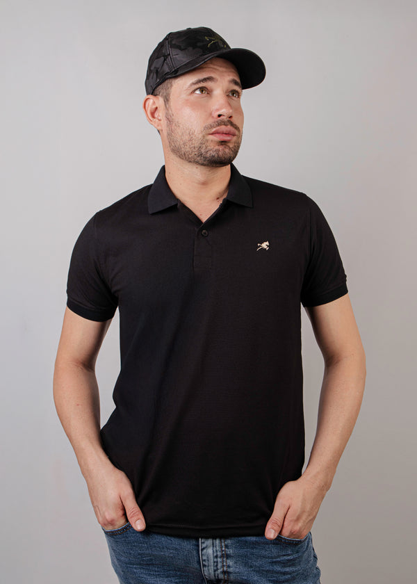 Polo basica III negro para hombre