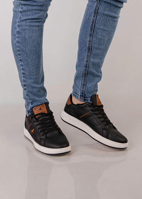 Zapato angus negro/miel
