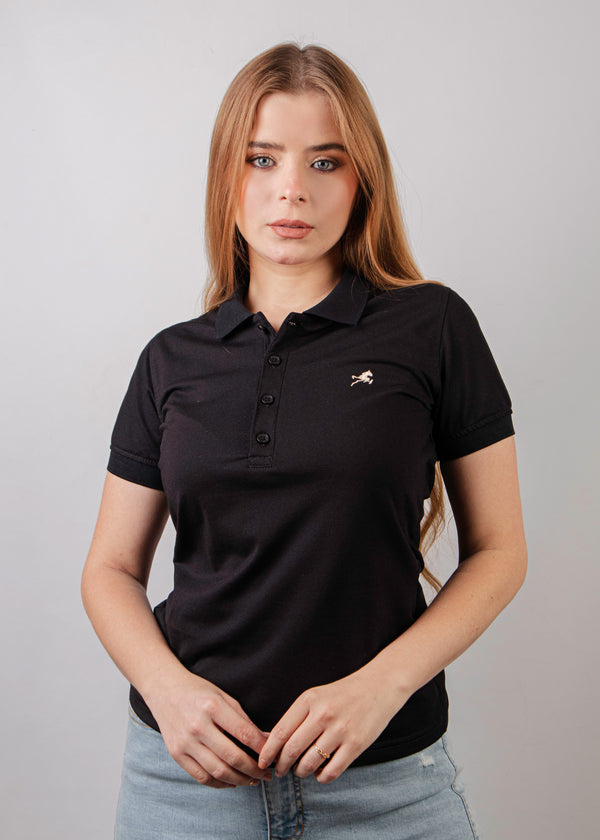 Polo basica II negro para mujer