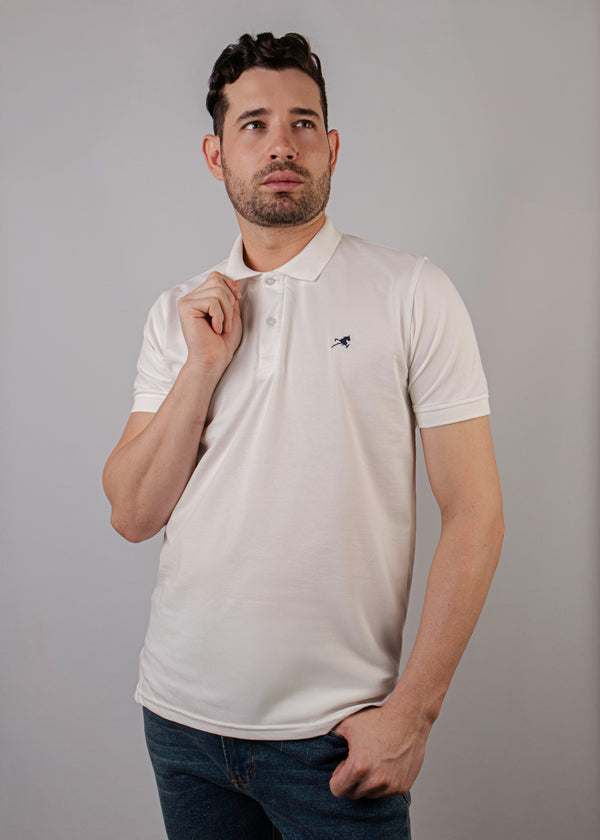 Polo basica III blanco apt para hombre
