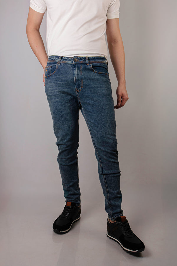 Pantalon like skinny azul para hombre