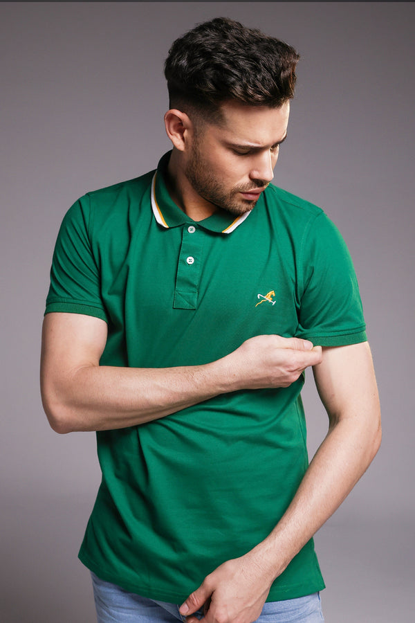 Polo kingwood verde para hombre