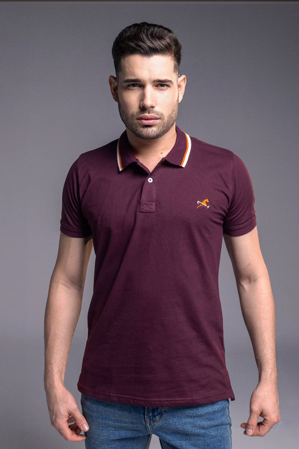 Polo kingwood vinotinto para hombre