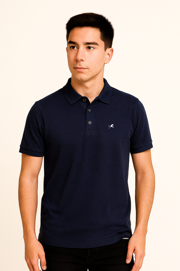 Polo Melville azul oscuro para hombre