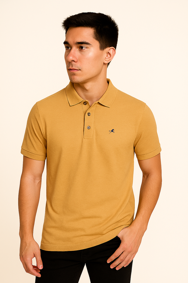 Polo Melville mostaza para hombre
