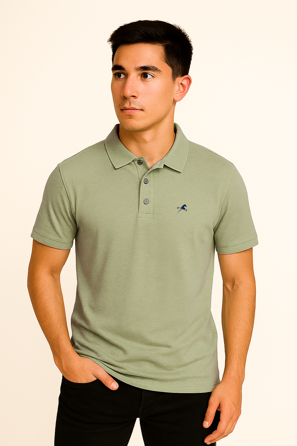 Polo Melville verde oliva para hombre