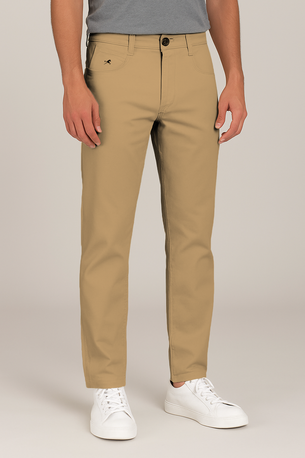 Pantalon dril clasico khaki ligh para hombre