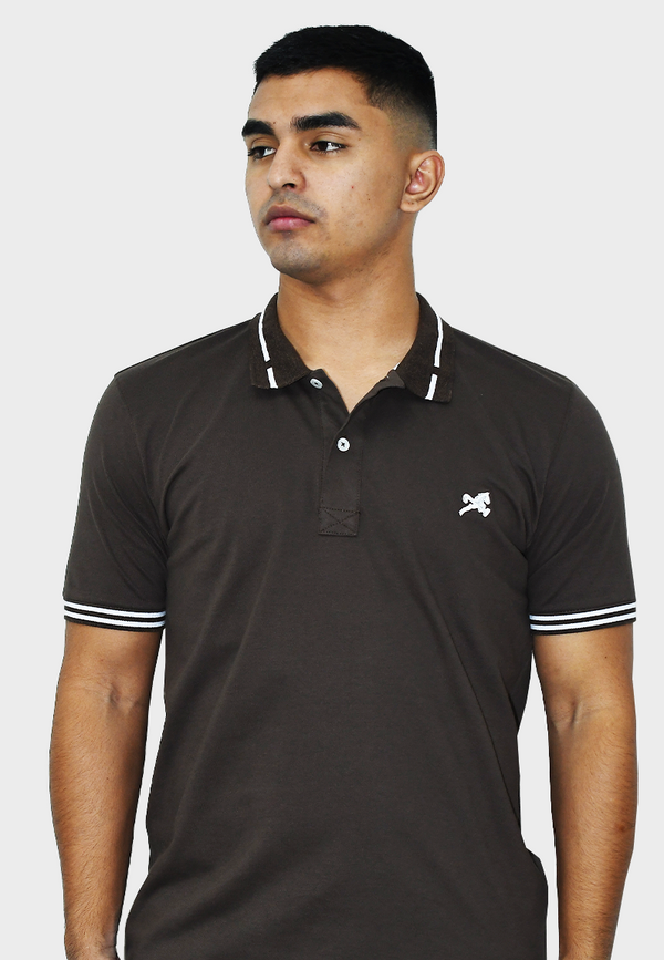 Polo jake cafe hombre