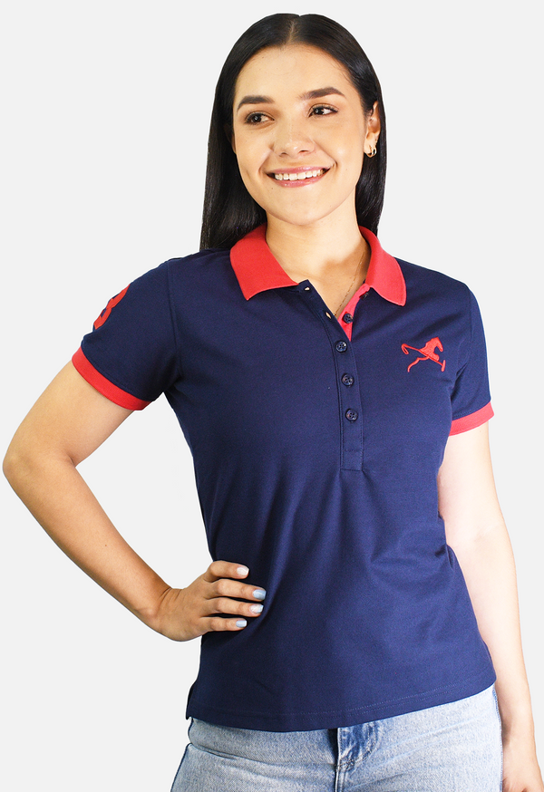 Polo Keyla Azul medio para mujer