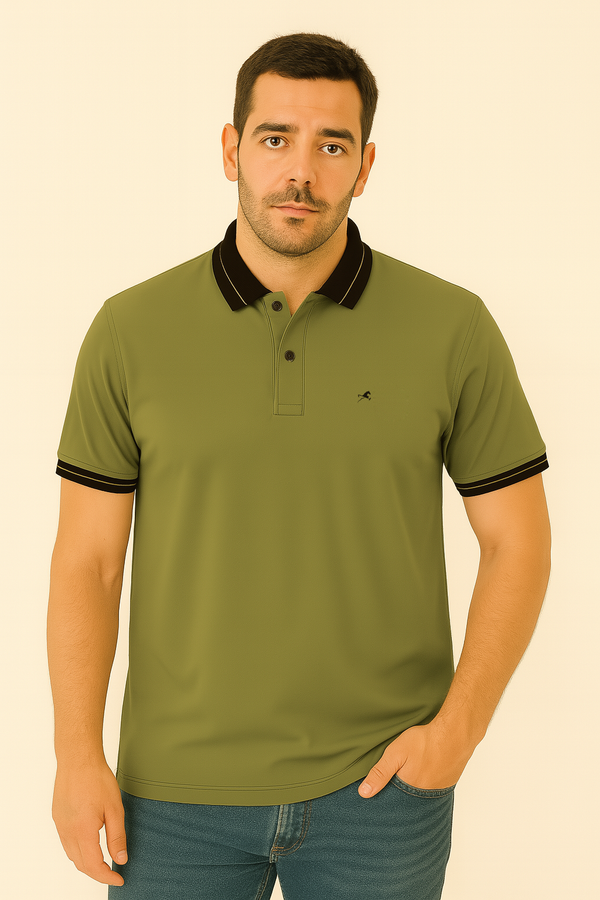 Polo houston verde oliva para hombre