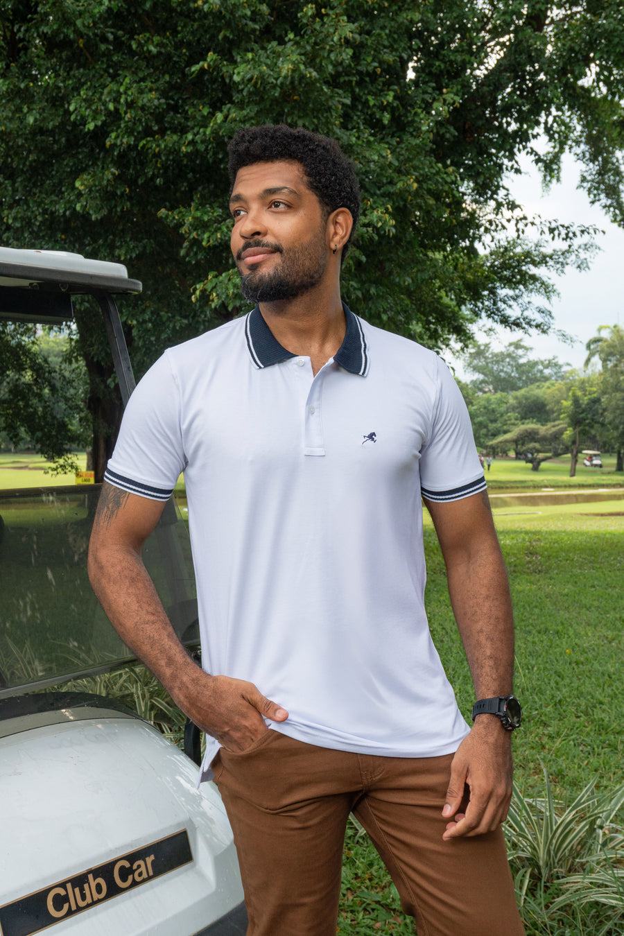 Polo Salomon Blanco Para Hombre