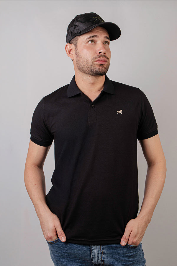 Polo basica III negro para hombre