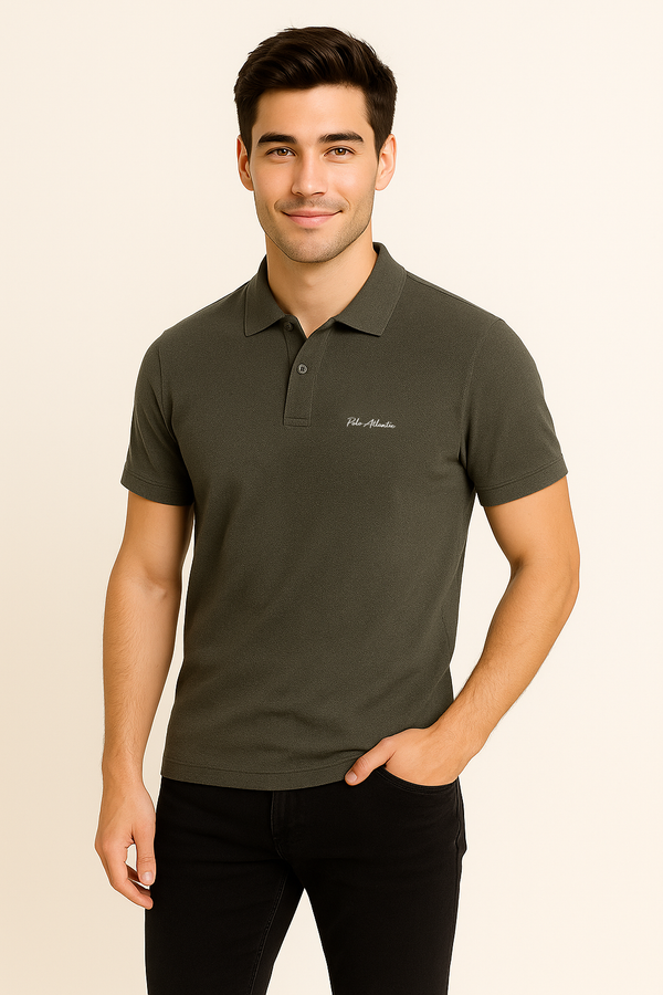 Polo Pott verde militar para hombre