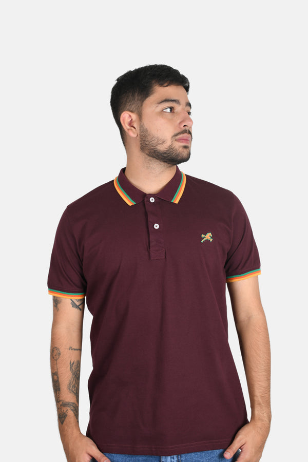 Polo senegal vinotinto hombre