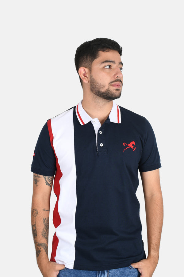Polo studio one azul hombre