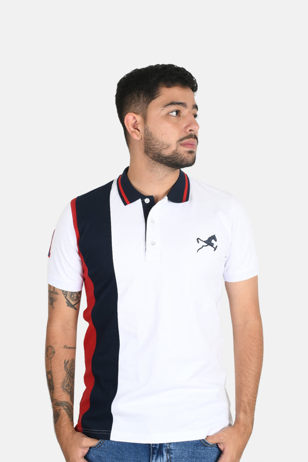 Polo studio one blanco hombre