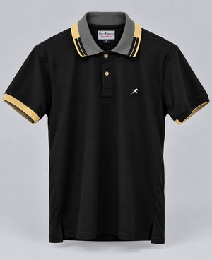 Polo Apex Negro/Beige Para Hombre