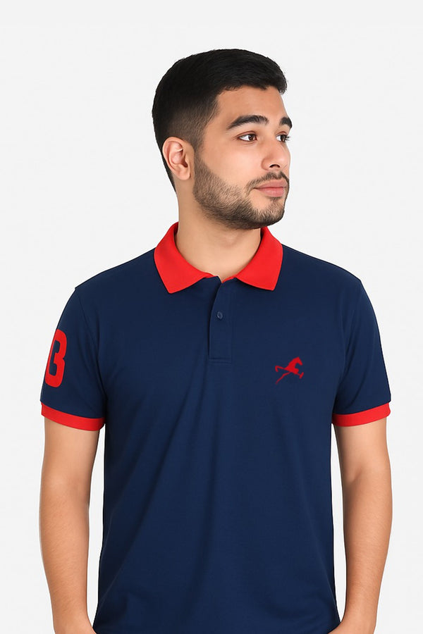 Polo Kofi Azul Medio para hombre