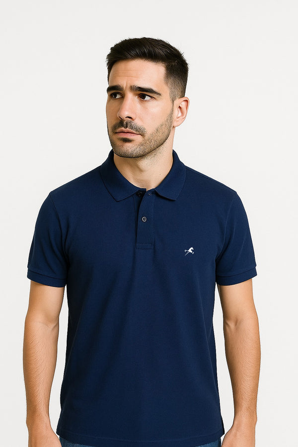 Polo Clasica Azul medio para hombre