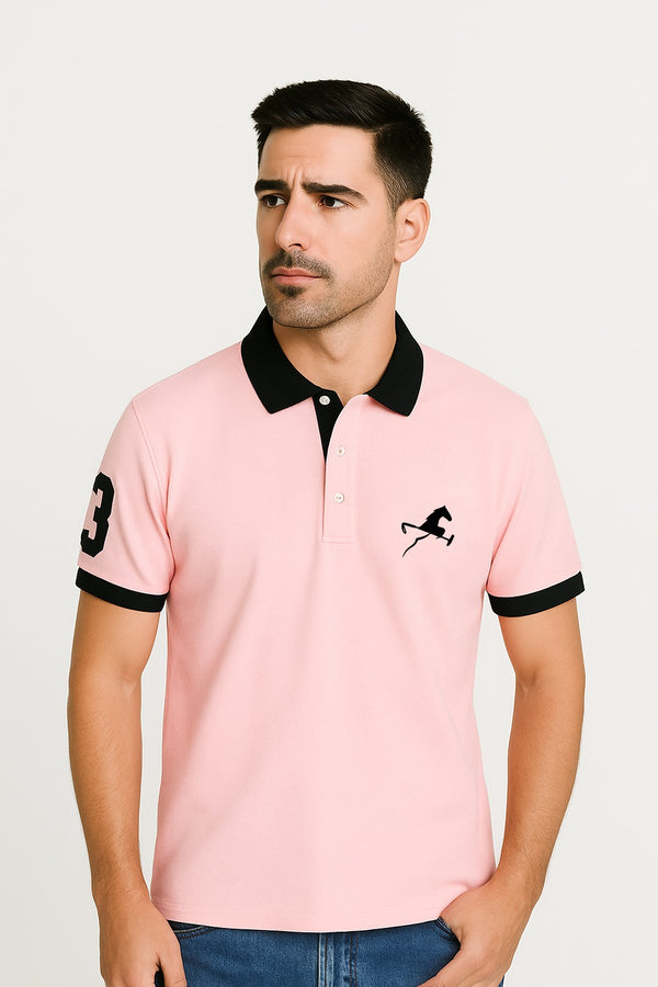 Polo kofi rosado para hombre