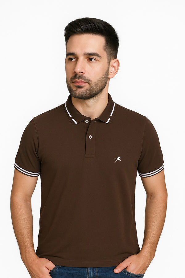 Polo jake cafe hombre