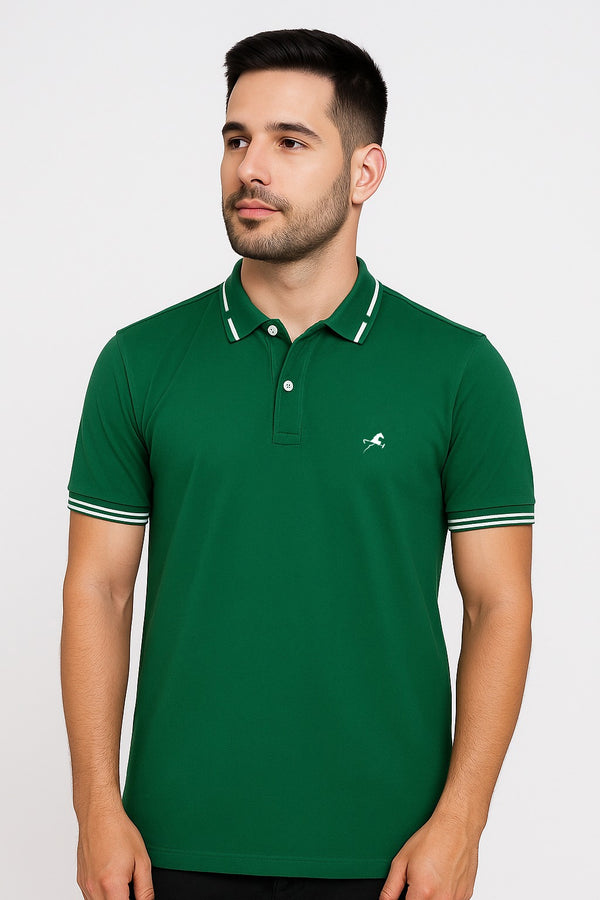 Polo jake verde pino hombre